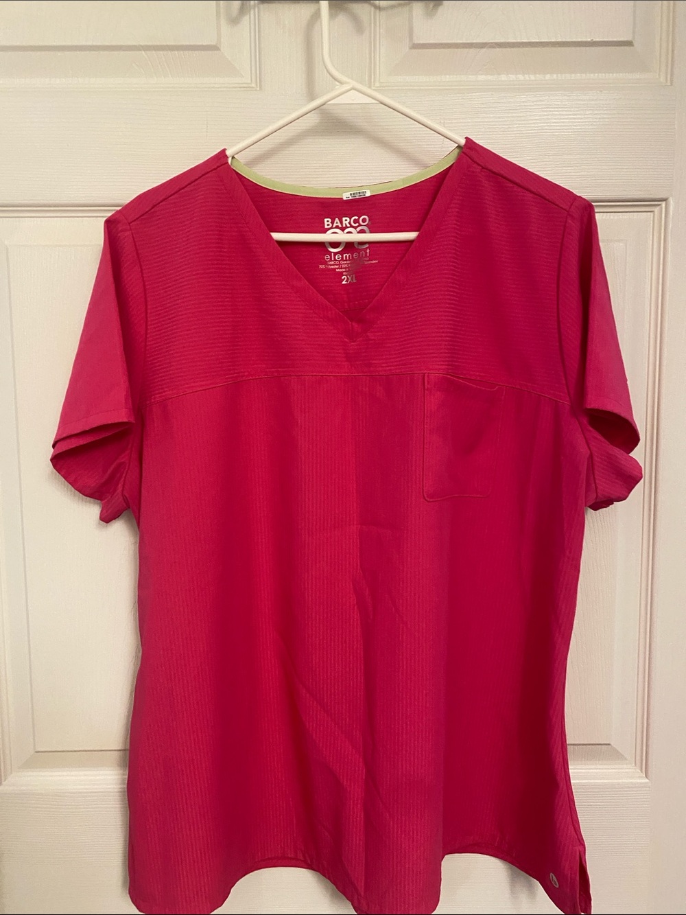 Barco Uniforms Hot Pink V-Neck scrub top